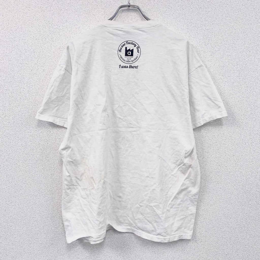 FRUIT OF THE LOOM　フルーツオブザルーム　Ascaso　アスカソ　半袖Tシャツ　ホワイト　XLサイズ　古着
