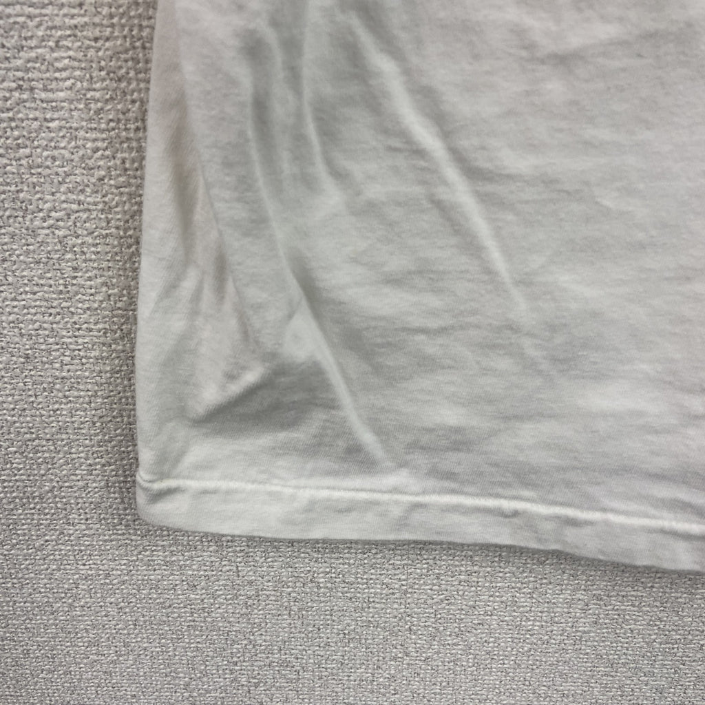 Hanes　ヘインズ　半袖プリントTシャツ　シングルステッチ　白　ホワイト　XLサイズ カットソー メンズ コットン 古着