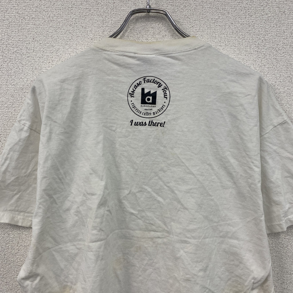 FRUIT OF THE LOOM　フルーツオブザルーム　Ascaso　アスカソ　半袖Tシャツ　ホワイト　XLサイズ　古着