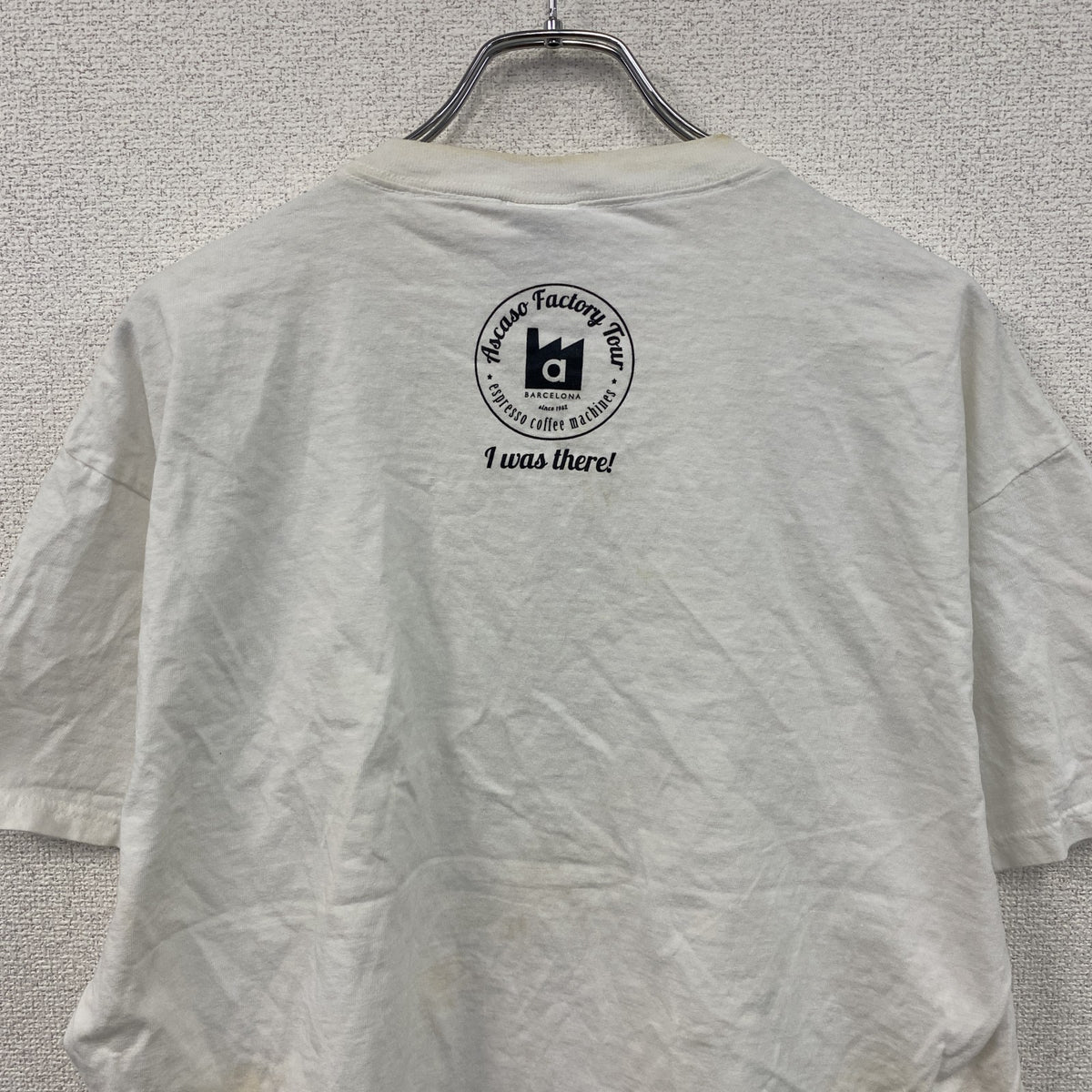 FRUIT OF THE LOOM　フルーツオブザルーム　Ascaso　アスカソ　半袖Tシャツ　ホワイト　XLサイズ　古着