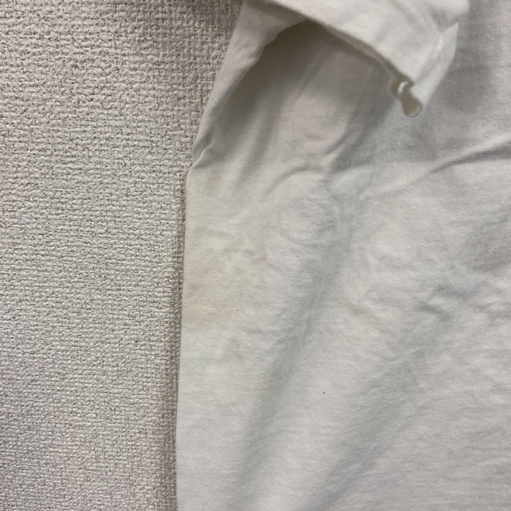 Hanes　ヘインズ　半袖プリントTシャツ　シングルステッチ　白　ホワイト　XLサイズ カットソー メンズ コットン 古着