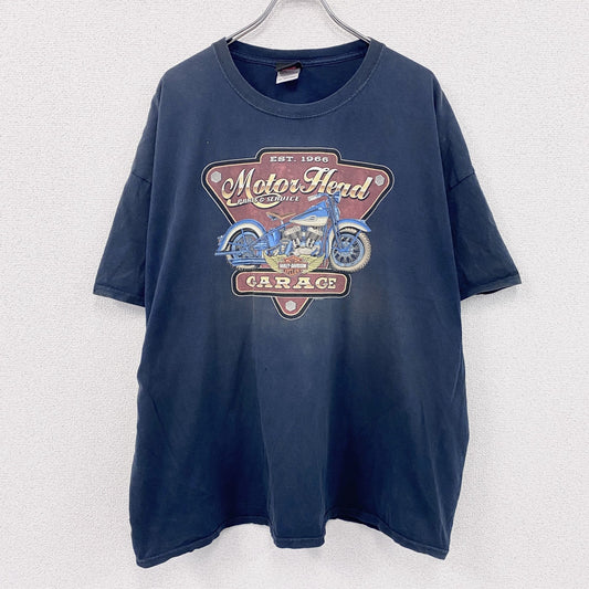 HARLEY DAVIDSON　ハーレーダビッドソン　半袖プリントTシャツ　紺　ネイビー　3XLサイズ