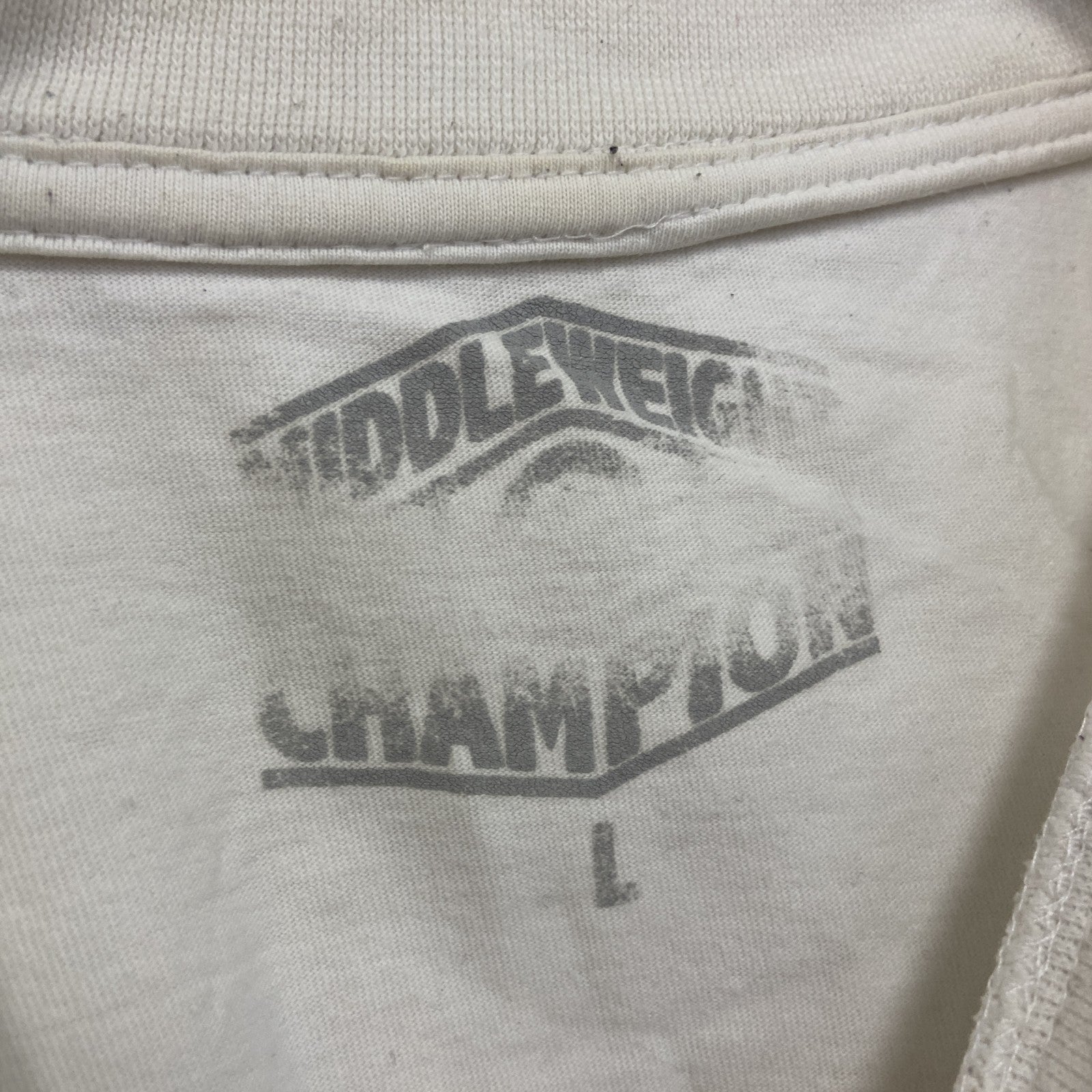 MIDDLEWEIGIHT CHAMPION　半袖プリントTシャツ　アニマルT　キングコング　白　ホワイト　Lサイズ　古着