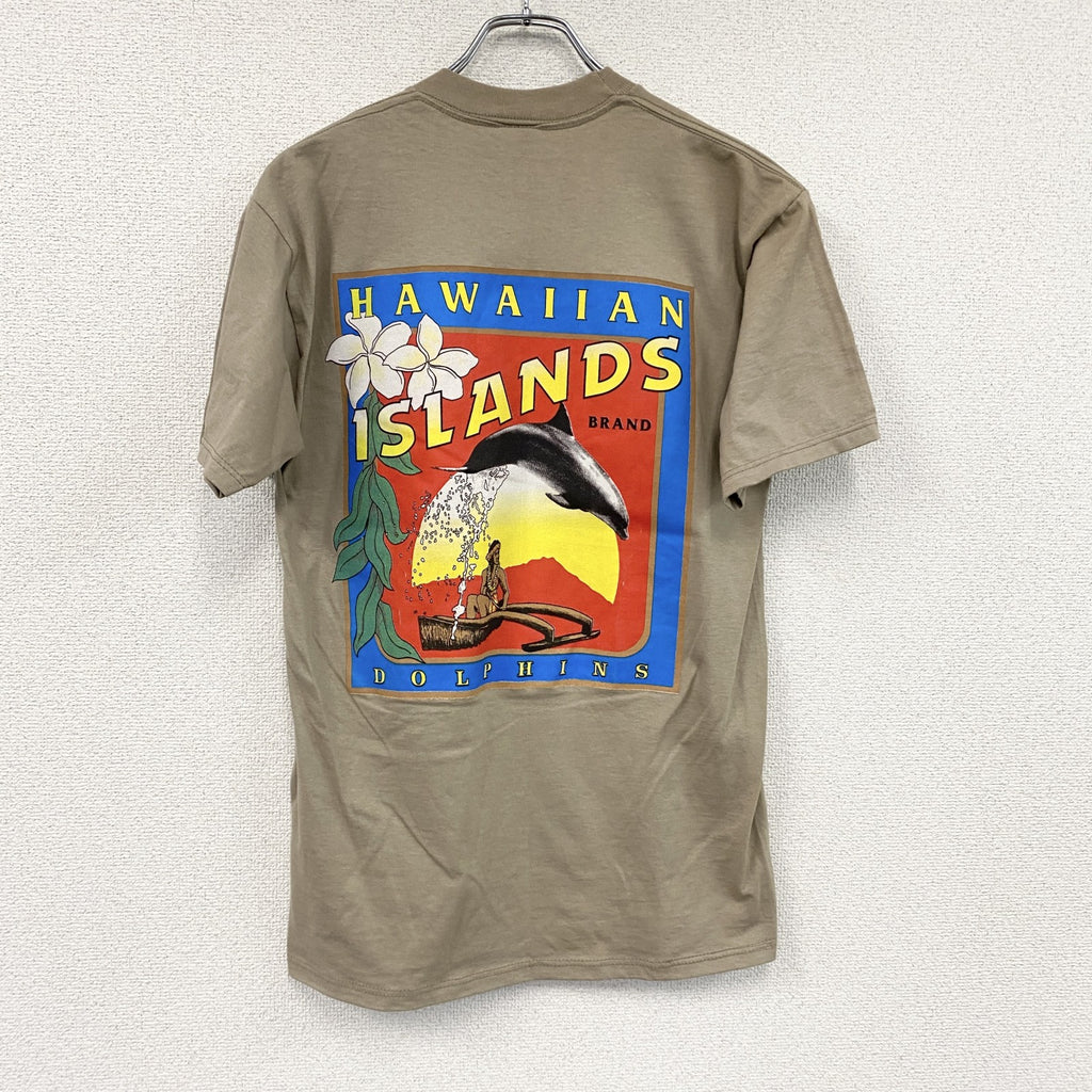 90s～　JERZEES　ジャージーズ　半袖プリントTシャツ　ヴィンテージ　カーキ　Mサイズ　古着