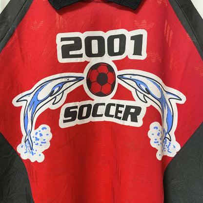 古着 used　SOCCER　サッカー　2001　長袖ゲームシャツ　ユニフォーム　ゴールキーパー　エルボーパッド　XLサイズ