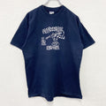90s　JERZEES　ジャージーズ　半袖プリントTシャツ　ヴィンテージ　紺　ネイビー　Mサイズ　古着