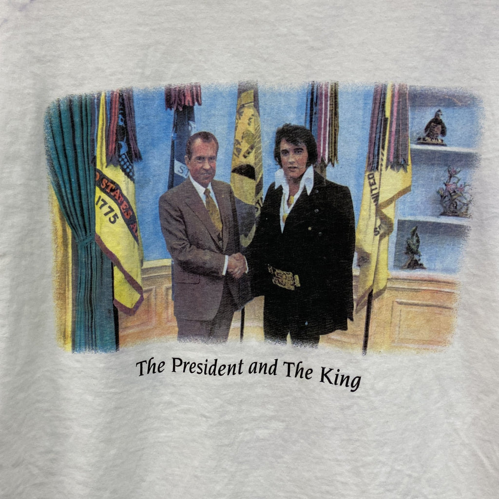 古着 used　Hanes　ヘインズ　半袖プリントTシャツ　シングルステッチ　US製　白　ホワイト　XXLサイズ