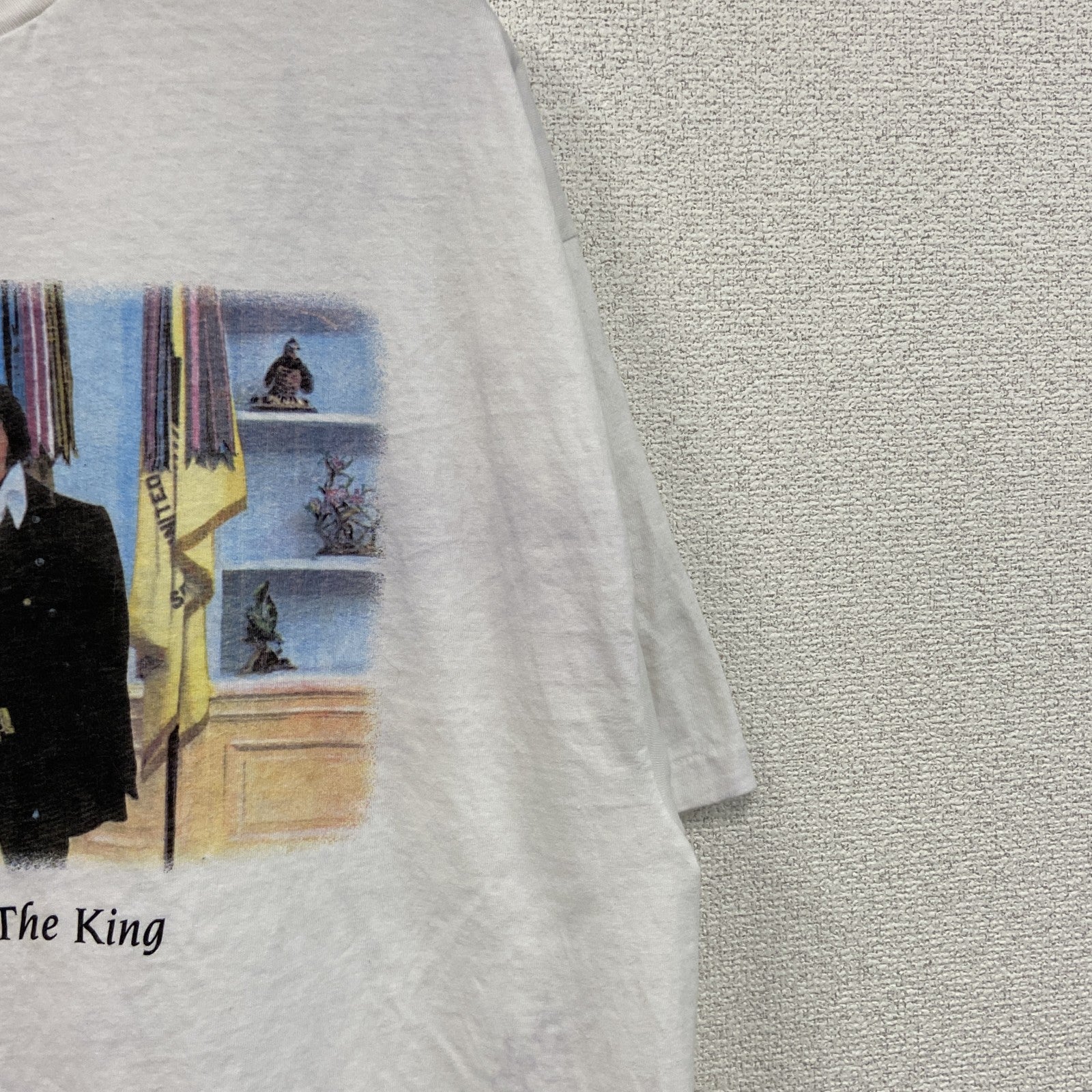 古着 used　Hanes　ヘインズ　半袖プリントTシャツ　シングルステッチ　US製　白　ホワイト　XXLサイズ