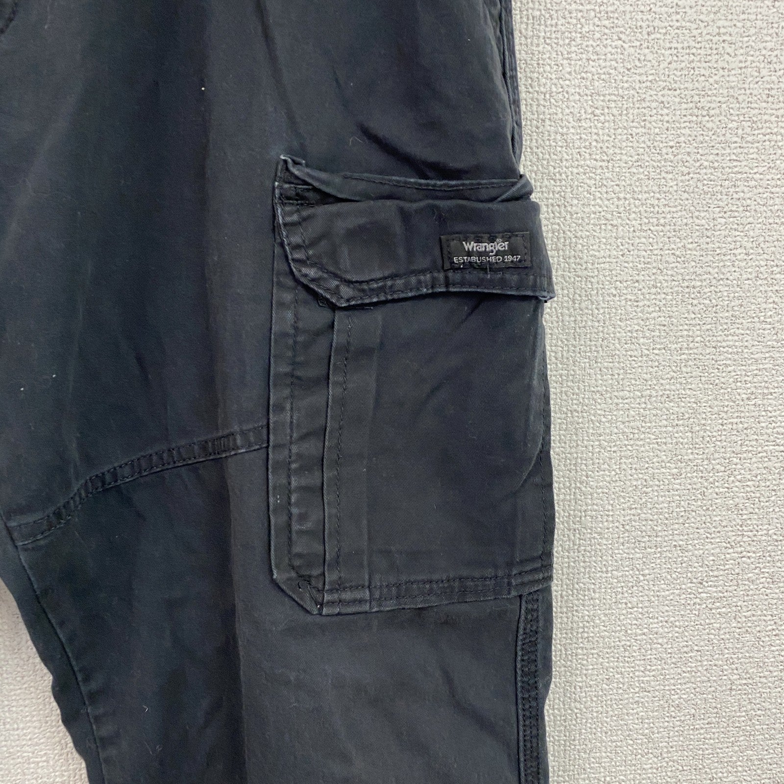 Wrangler　ラングラー　カーゴパンツ　ジップフライ　黒　ブラック　W36サイズ　古着