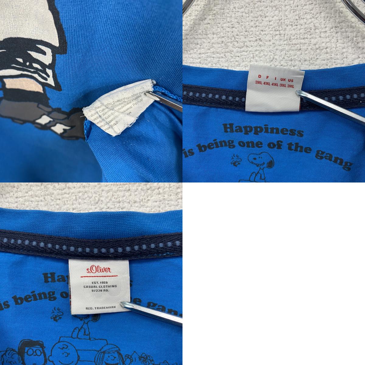 s.Oliver　エス オリバー　Sally Brown　サリーブラウン　半袖Tシャツ　青　ブルー　3XLサイズ　古着