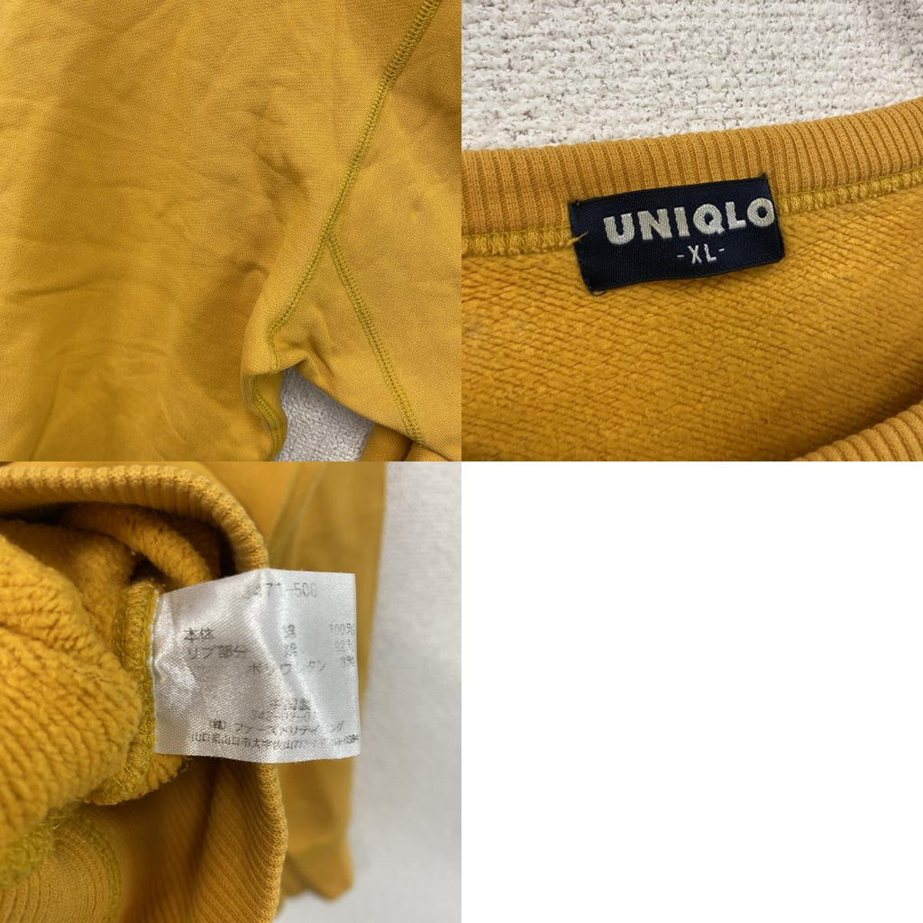～00s　OLD UNIQLO　オールドユニクロ　スウェット/トレーナー　ヴィンテージ　黄色　イエロー　XLサイズ　古着