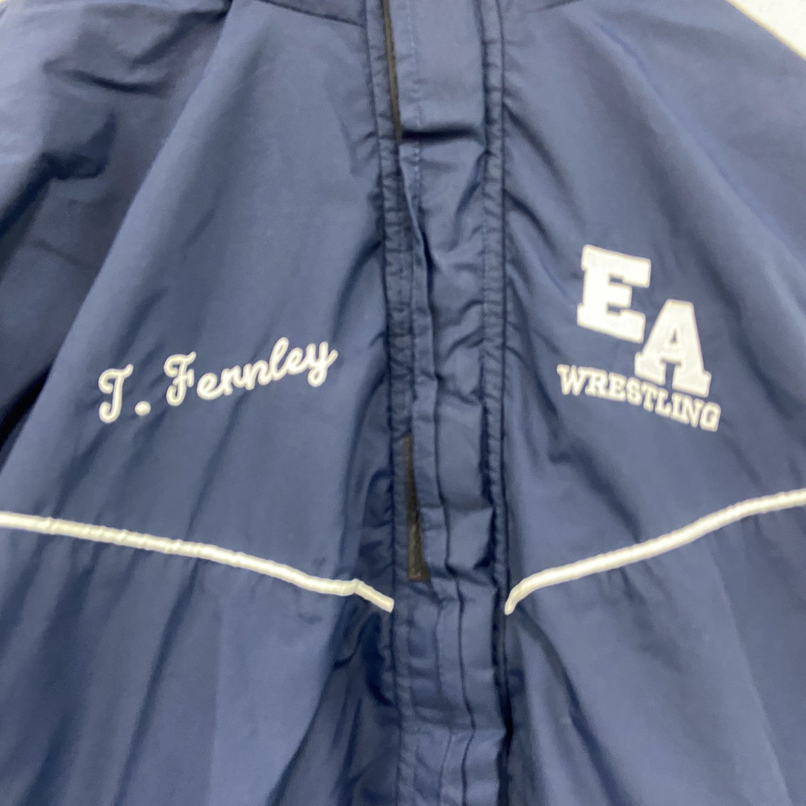 80s～　BOATHOUSE　ボートハウス　GORE-TEX　フルジップジャケット　星条旗　比翼仕立て　紺　ネイビー　Lサイズ　　ヴィンテージ　古着