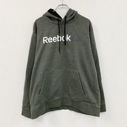 Reebok　リーボック　スウェットパーカー/フーディー　デカロゴ　灰色　グレー　2XLサイズ