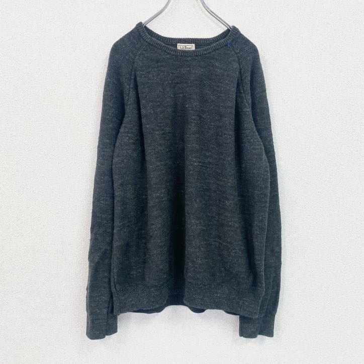 L.L.Bean　エルエルビーン　コットンニットセーター　チャコールグレー　XLサイズ