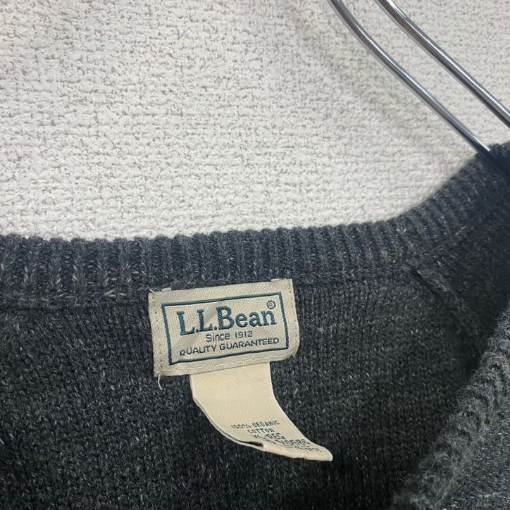L.L.Bean　エルエルビーン　コットンニットセーター　チャコールグレー　XLサイズ