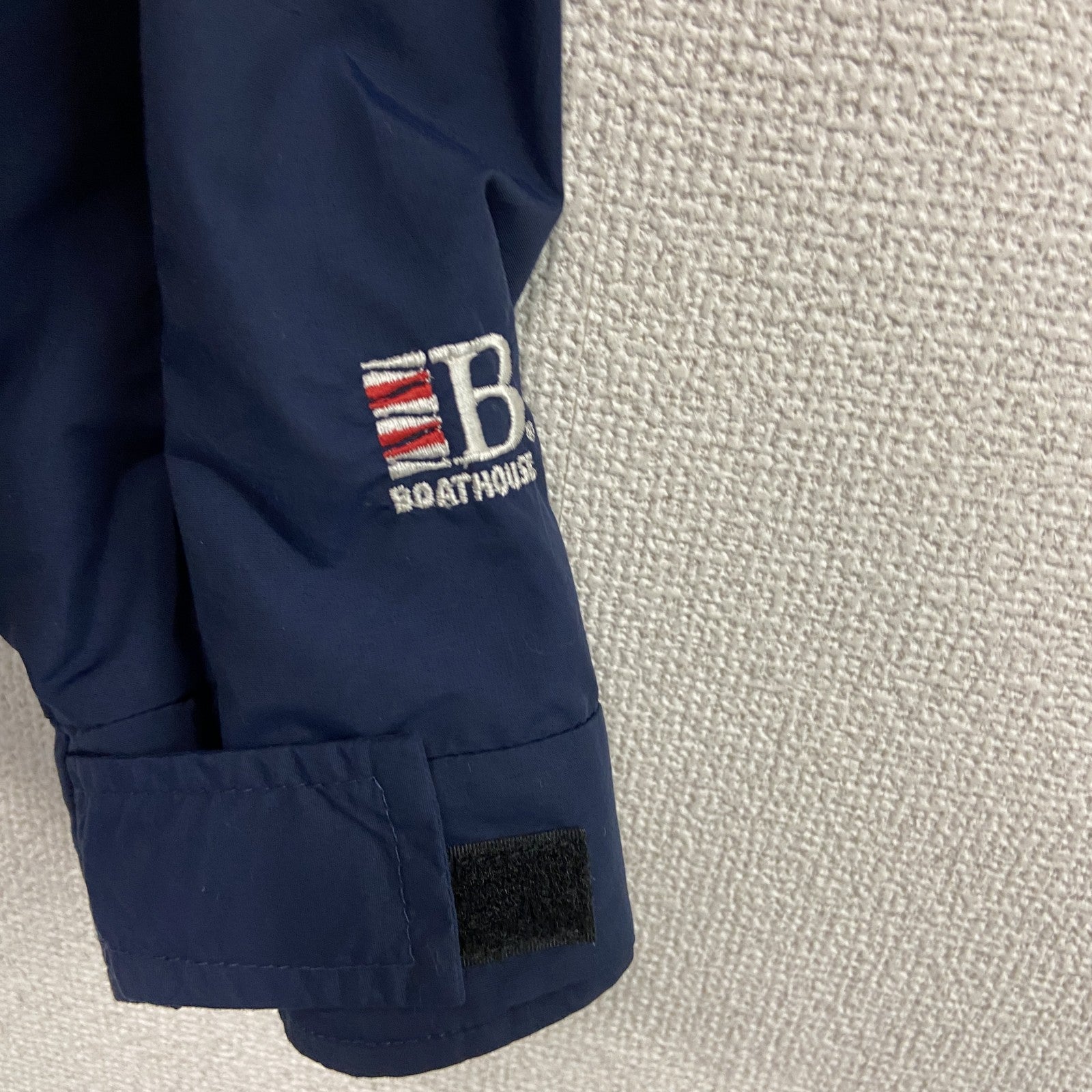 80s～　BOATHOUSE　ボートハウス　GORE-TEX　フルジップジャケット　星条旗　比翼仕立て　紺　ネイビー　Lサイズ　　ヴィンテージ　古着