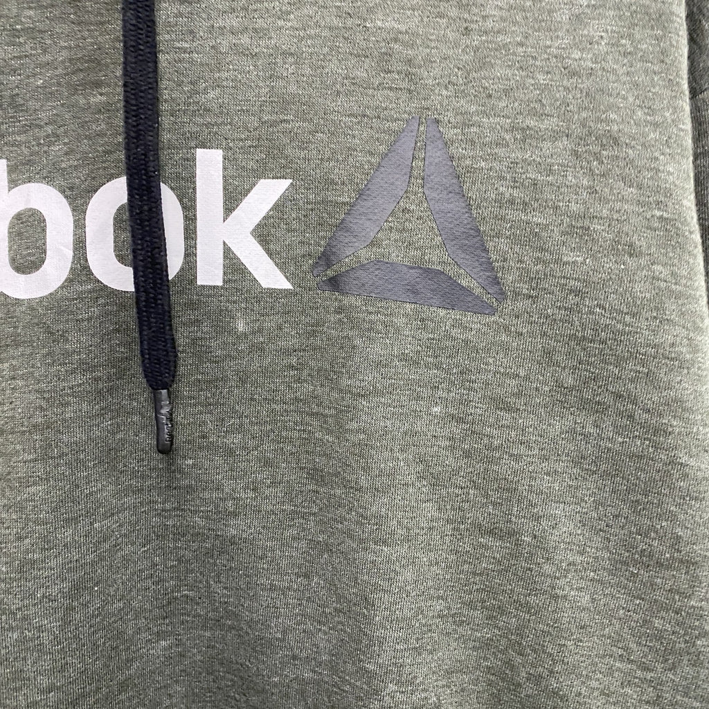 Reebok　リーボック　スウェットパーカー/フーディー　デカロゴ　灰色　グレー　2XLサイズ　古着
