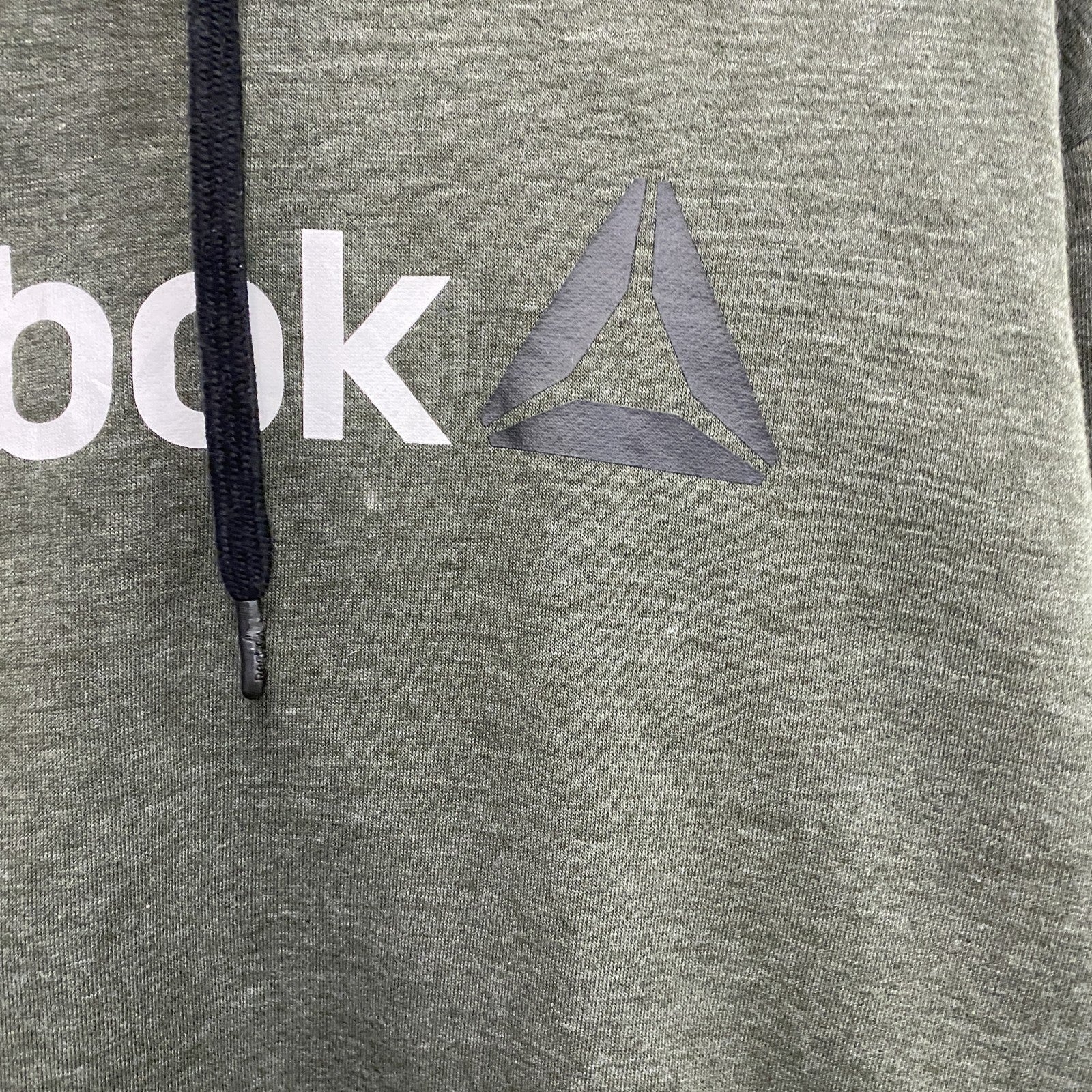 Reebok　リーボック　スウェットパーカー/フーディー　デカロゴ　灰色　グレー　2XLサイズ　古着