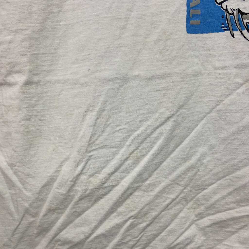 ～00s　RADIAL　半袖プリントTシャツ　BULL DOG FISH　ヴィンテージ　白　ホワイト　古着
