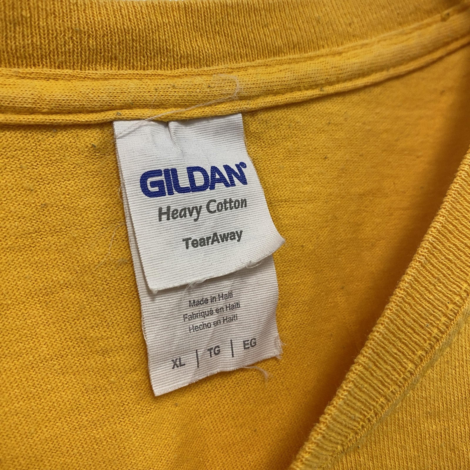 GILDAN　ギルダン　Bristol Pirates　ブリストルパイレーツ　半袖プリントTシャツ　黄色　イエロー　XLサイズ　古着