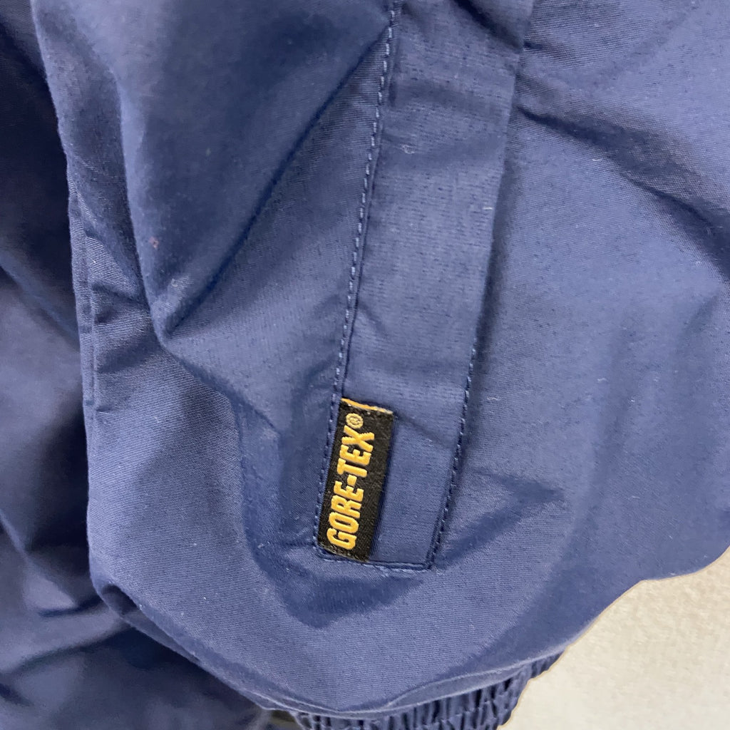 80s～　BOATHOUSE　ボートハウス　GORE-TEX　フルジップジャケット　星条旗　比翼仕立て　紺　ネイビー　Lサイズ　　ヴィンテージ　古着