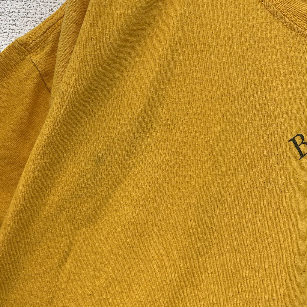 GILDAN　ギルダン　Bristol Pirates　ブリストルパイレーツ　半袖プリントTシャツ　黄色　イエロー　XLサイズ　古着
