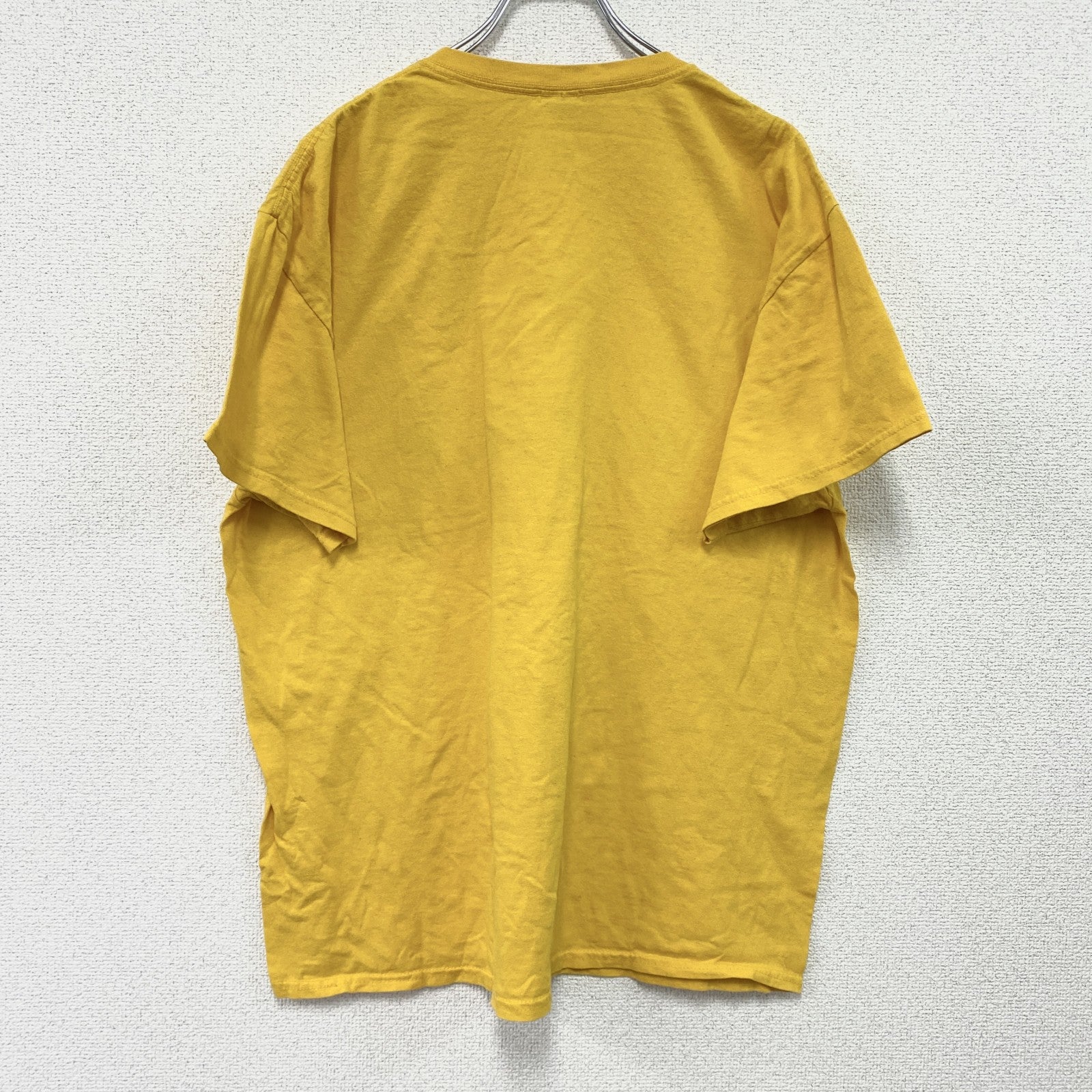 GILDAN　ギルダン　Bristol Pirates　ブリストルパイレーツ　半袖プリントTシャツ　黄色　イエロー　XLサイズ　古着