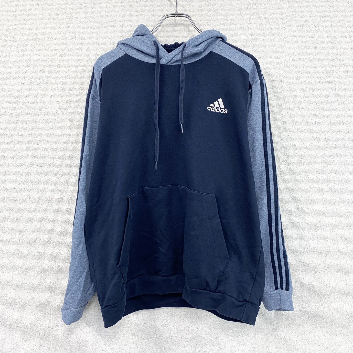 adidas　アディダス　スウェットパーカー/フーディー　パフォーマンスロゴ　紺　ネイビー　XLサイズ