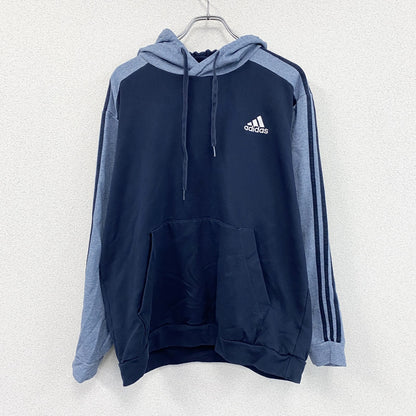 adidas　アディダス　スウェットパーカー/フーディー　パフォーマンスロゴ　紺　ネイビー　XLサイズ