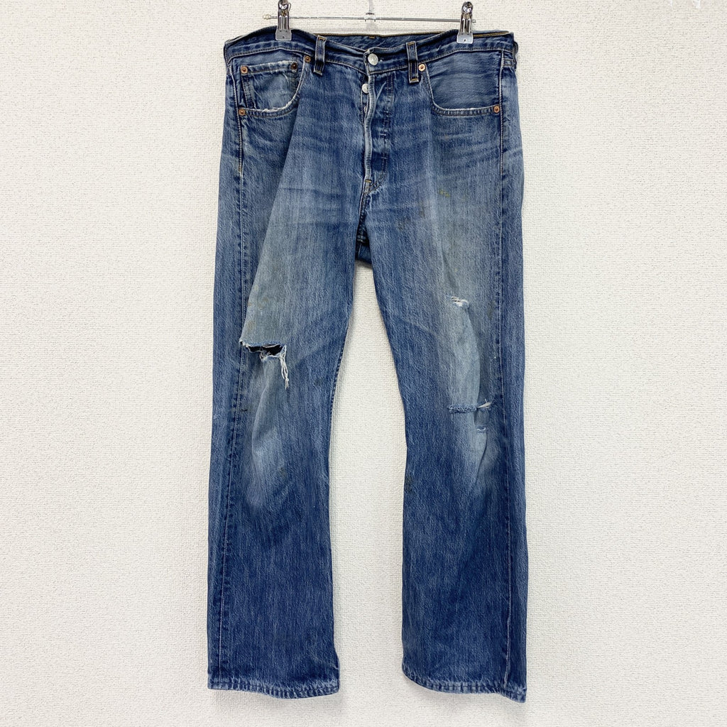 Levi’s　リーバイス　501　デニムパンツ/ジーンズ　ボタンフライ　縦落ち　インディゴ メンズ コットン 古着
