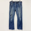 Levi’s　リーバイス　501　デニムパンツ/ジーンズ　ボタンフライ　縦落ち　インディゴ メンズ コットン 古着