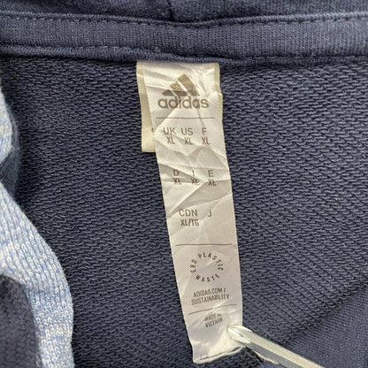 adidas　アディダス　スウェットパーカー/フーディー　パフォーマンスロゴ　紺　ネイビー　XLサイズ