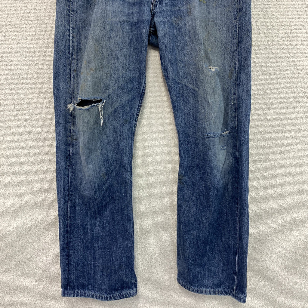 Levi’s　リーバイス　501　デニムパンツ/ジーンズ　ボタンフライ　縦落ち　インディゴ メンズ コットン 古着
