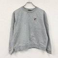 FILA　フィラ　スウェット/トレーナー　前V　刺繍ロゴ　ワンポイント　スポーツミックス　ストリート　灰色　グレー　Lサイズ　古着