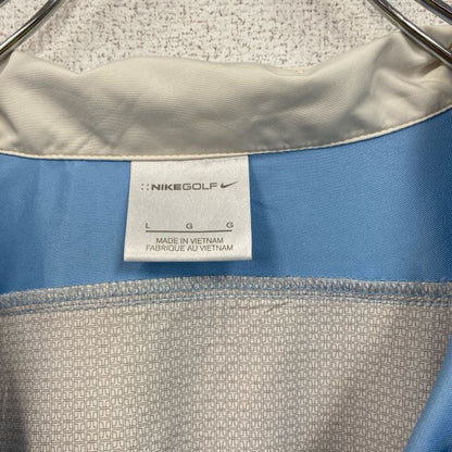 NIKE　ナイキ　ハーフジップナイロンジャケット　水色　ライトブルー　Lサイズ