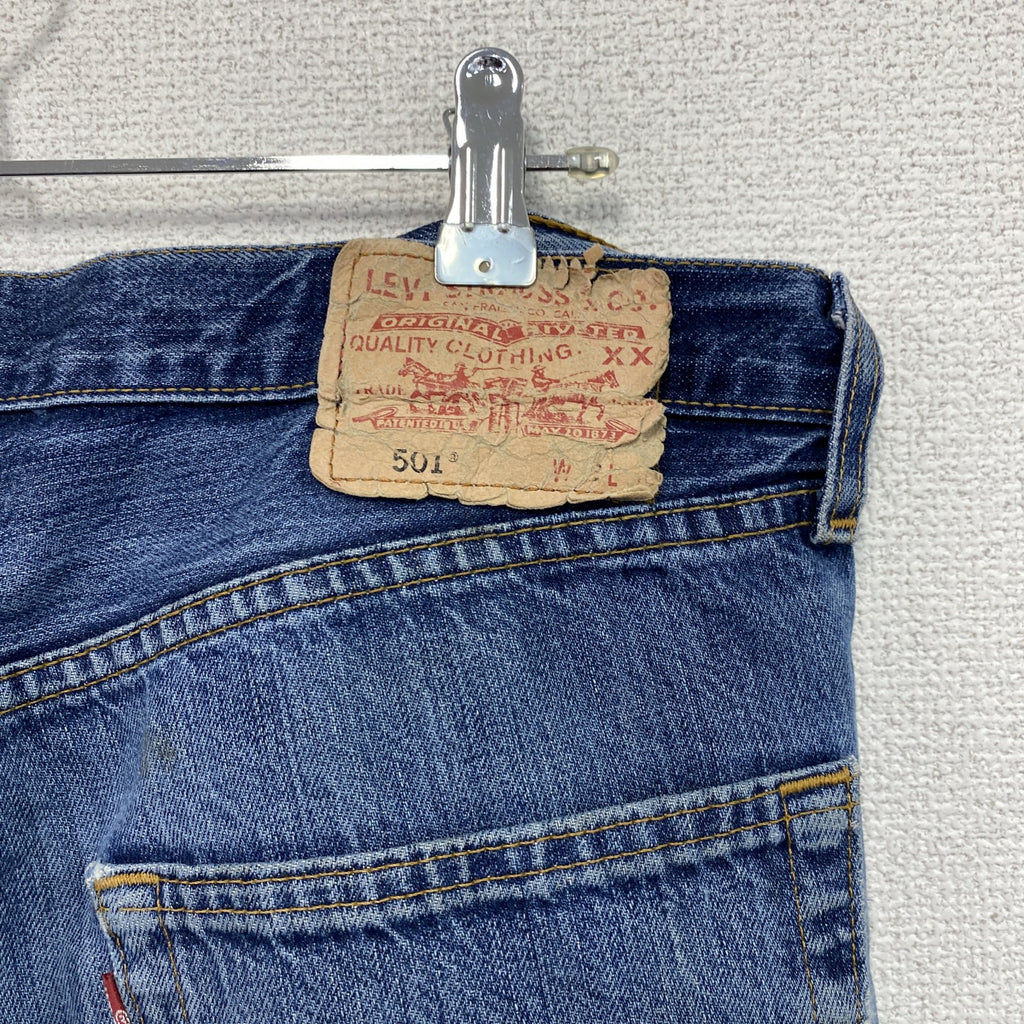 Levi’s　リーバイス　501　デニムパンツ/ジーンズ　ボタンフライ　縦落ち　インディゴ メンズ コットン 古着