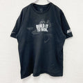 NIKE　ナイキ　半袖プリントTシャツ　スウッシュ　黒　ブラック　XLサイズ　古着