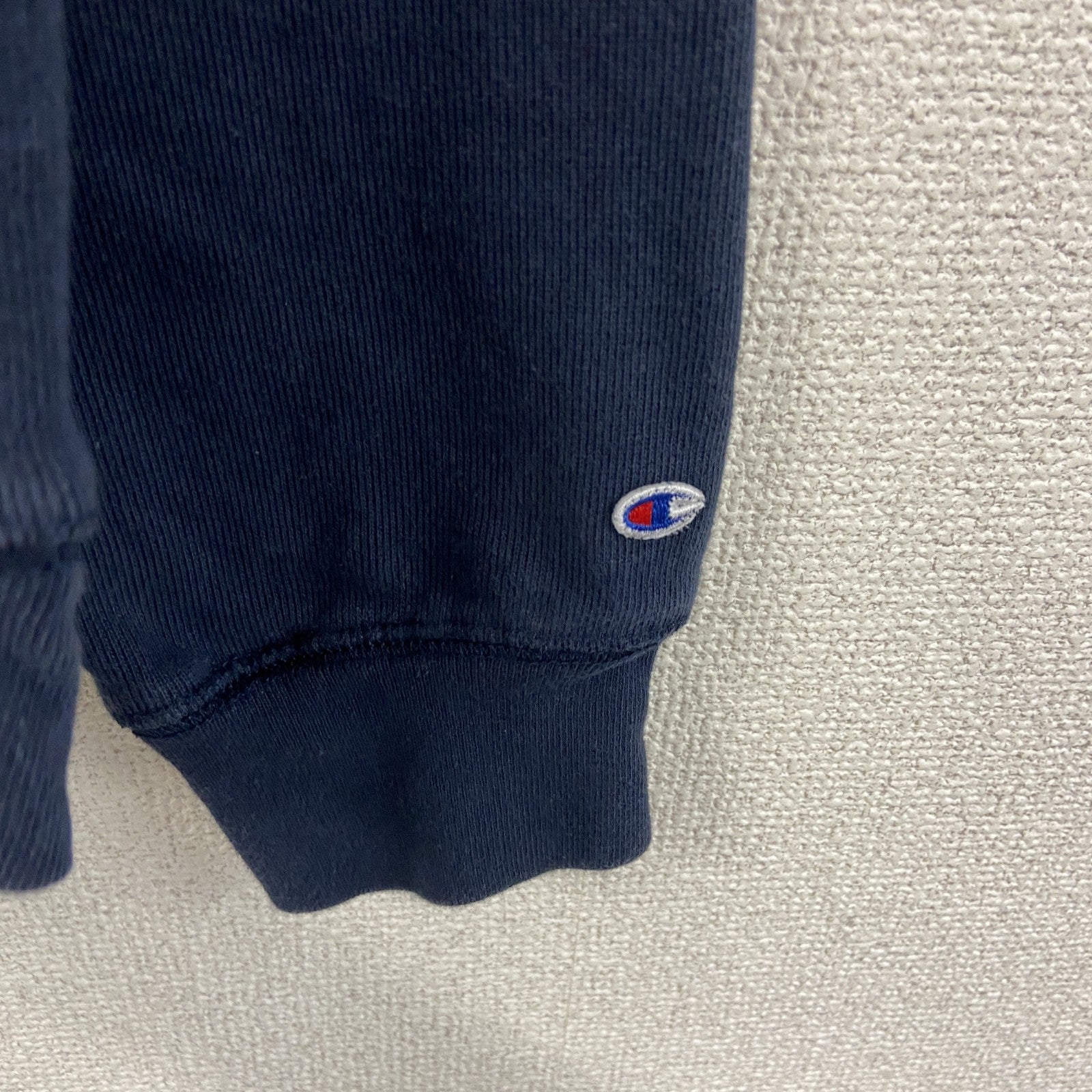 Champion　チャンピオン　リバースウィーブ　スウェット/トレーナー　目無し　前V　ラグランスリーブ　現行　ネイビー　紺　2XLサイズ　古着