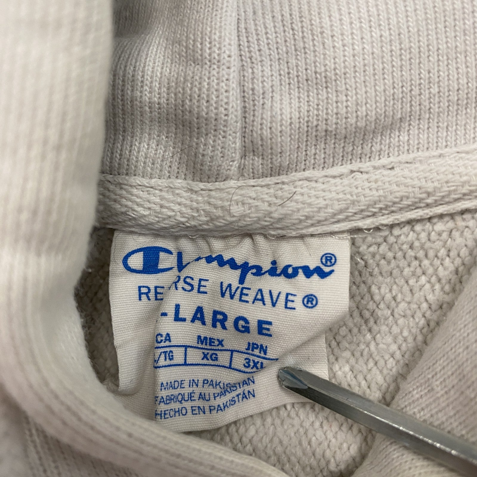 Champion　チャンピオン　リバースウィーブ　スウェットパーカー/フーディー　白　ホワイト　XLサイズ　古着