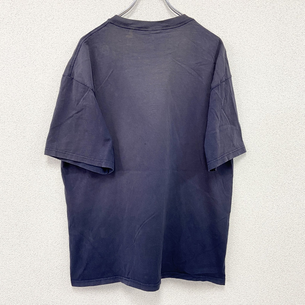 00s　SOF Tee　半袖プリントTシャツ　フェード　星条旗　ヴィンテージ　紺　ネイビー　　古着