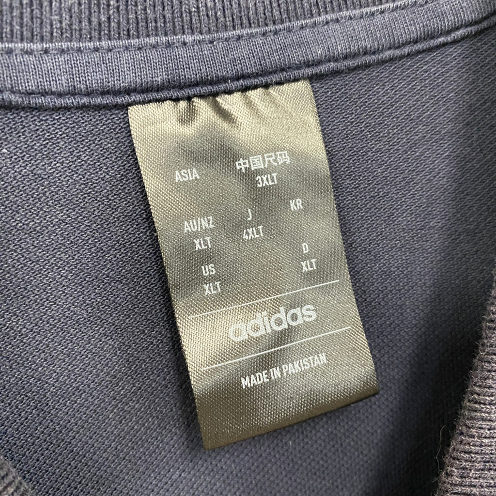 adidas　アディダス　半袖ポロシャツ　フェード　黒　ブラック　XLサイズ　古着