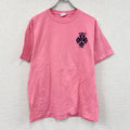 PORT&COMPANY　半袖プリントTシャツ　IAFF　星条旗　ピンク　Lサイズ　古着