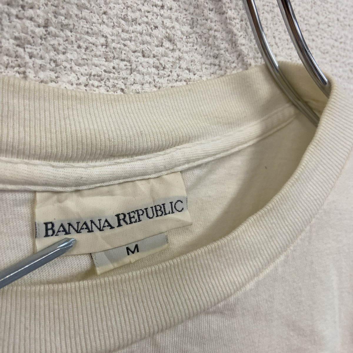 BANANA REPUBLIC　バナナリパブリック　半袖プリントTシャツ　シングルステッチ　白　ホワイト　Mサイズ　古着