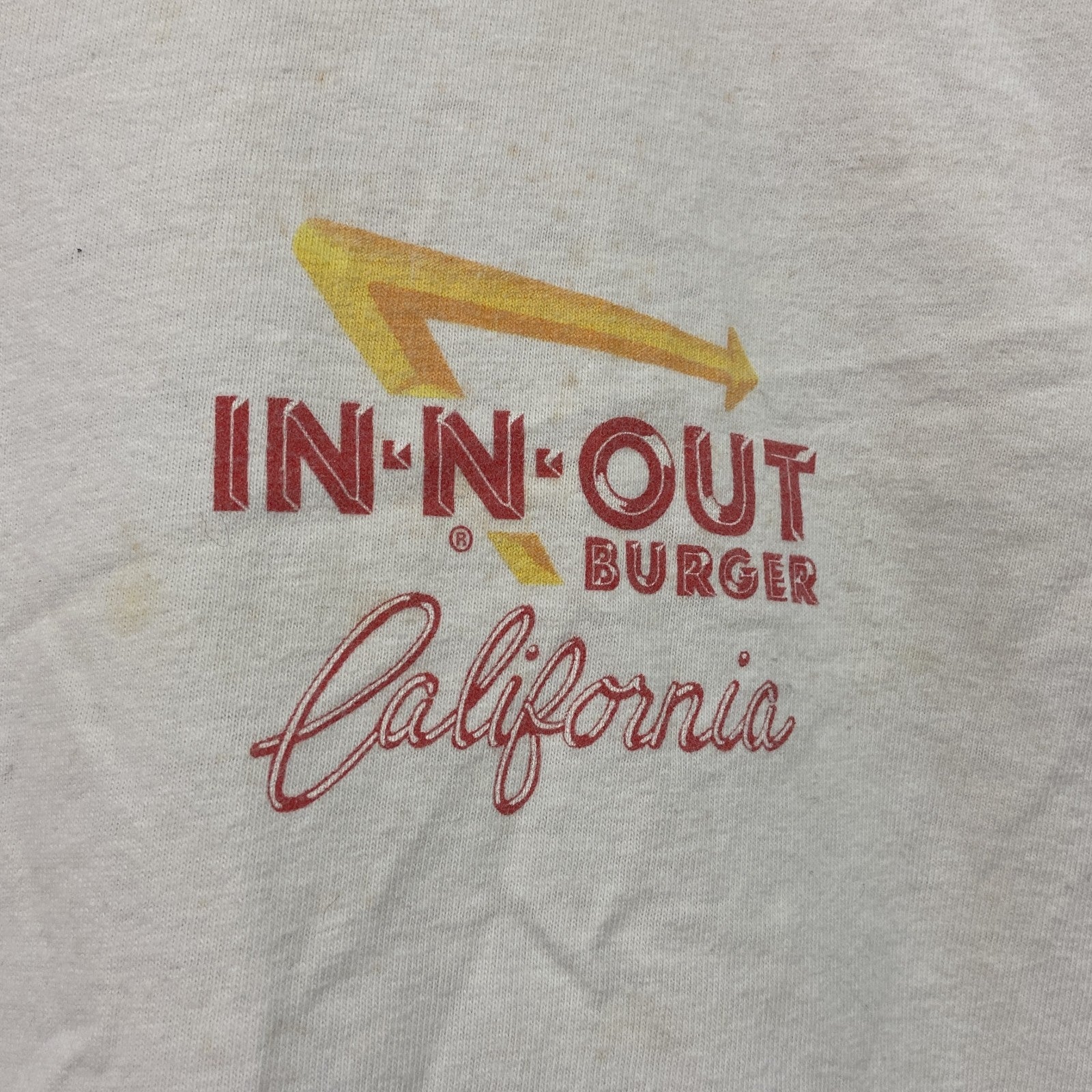 IN N OUT BURGER　イネナウトバーガー　半袖プリントTシャツ　企業T　白　ホワイト　2XLサイズ　古着