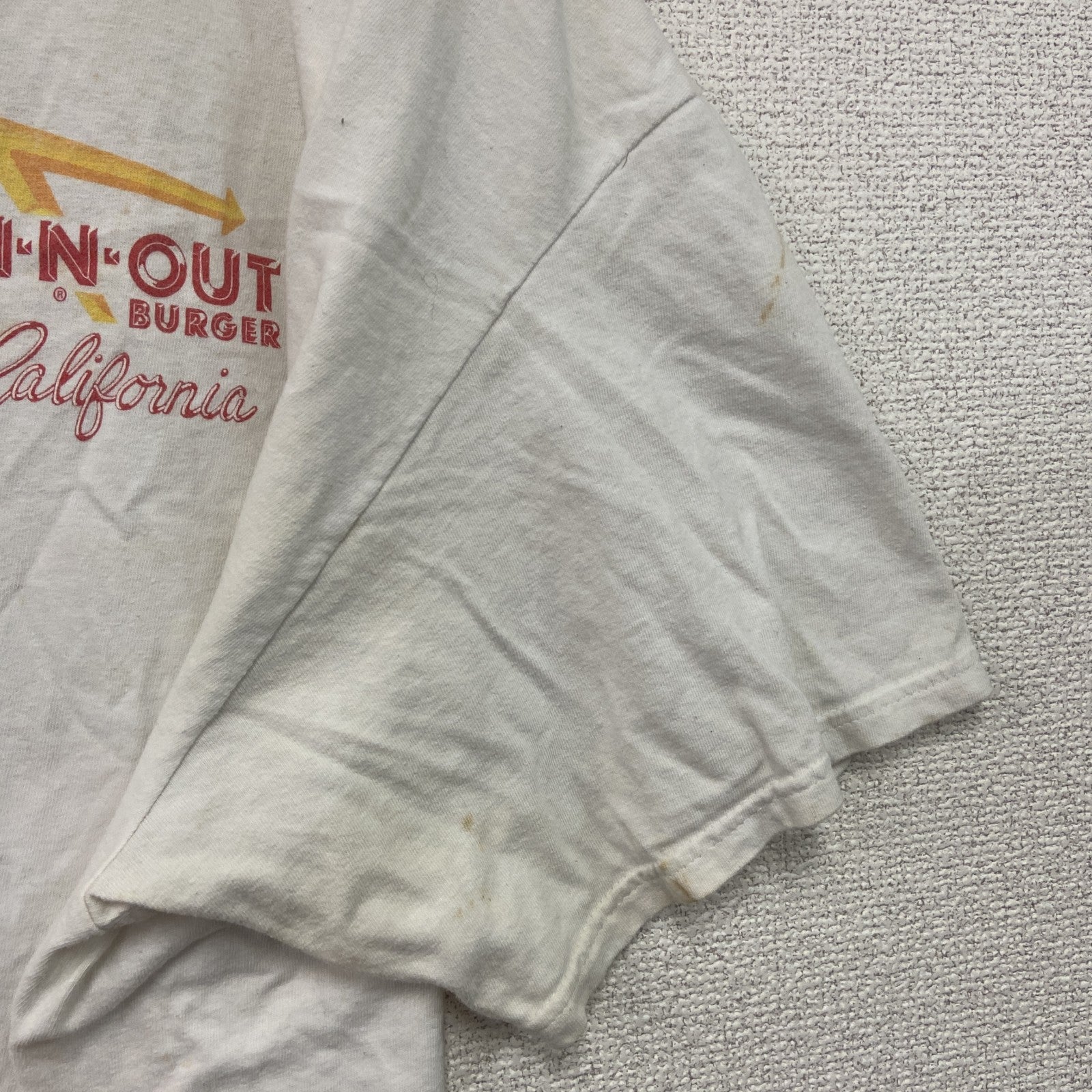 IN N OUT BURGER　イネナウトバーガー　半袖プリントTシャツ　企業T　白　ホワイト　2XLサイズ　古着