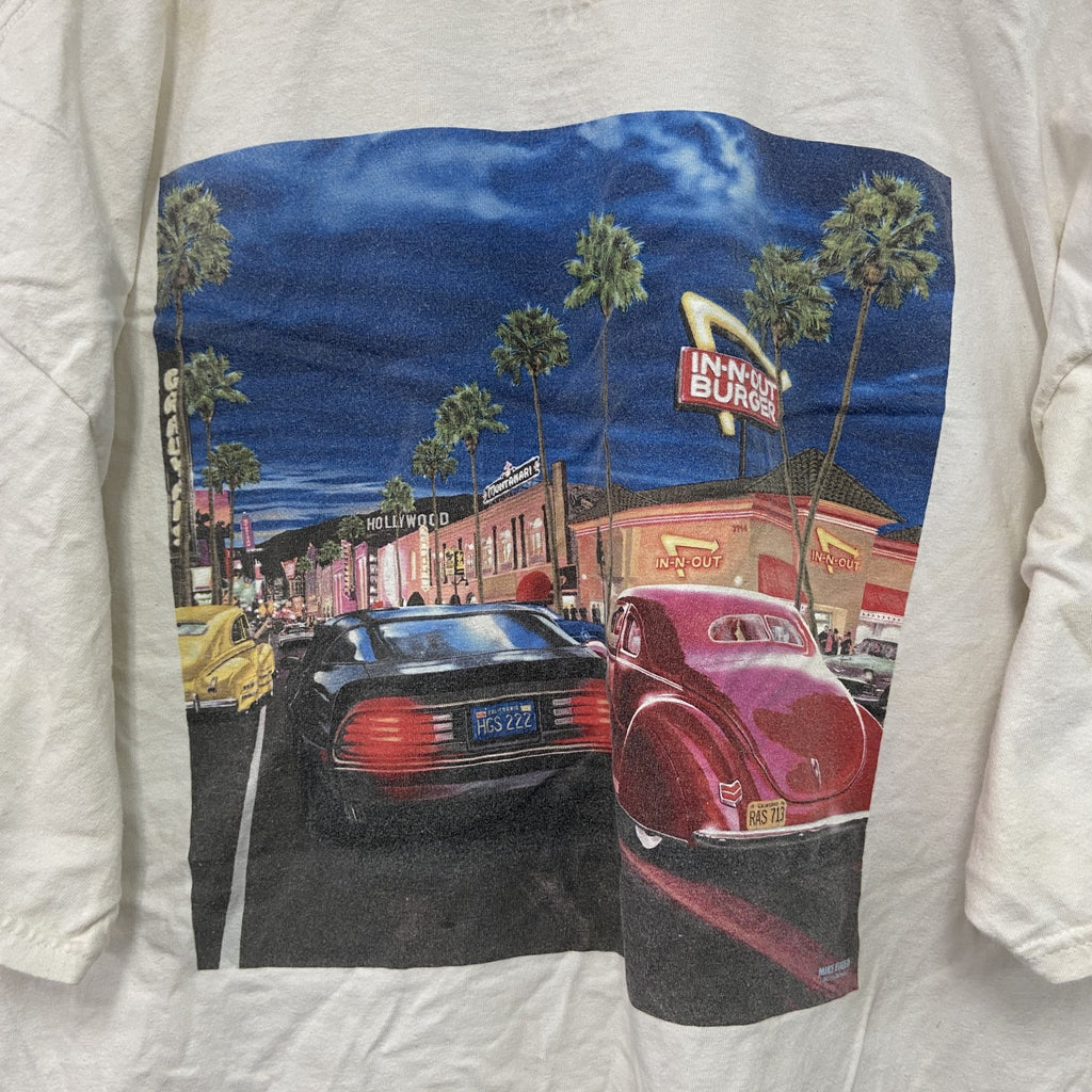 IN N OUT BURGER　イネナウトバーガー　半袖プリントTシャツ　企業T　白　ホワイト　2XLサイズ　古着