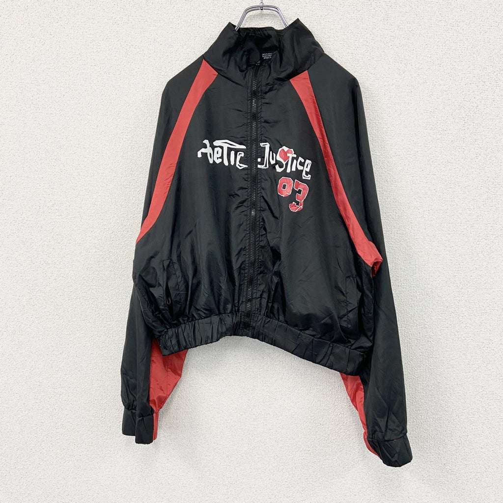 CHEMIS TRY　2Pac　2パック　フルジップジャケット　ラッパー　黒　ブラック　XLサイズ ウインドブレーカー ナイロンアウター メンズ 古着