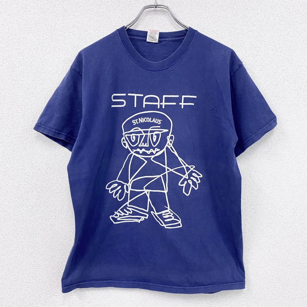 FRUIT OF THE LOOM　ST.NICOLAUS　聖ニコラウス　半袖Tシャツ　紺　ネイビー　Lサイズ　古着
