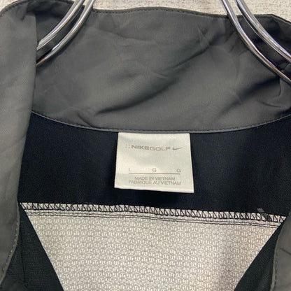 NIKE　ナイキ　ハーフジップナイロンジャケット　黒　ブラック　Lサイズ