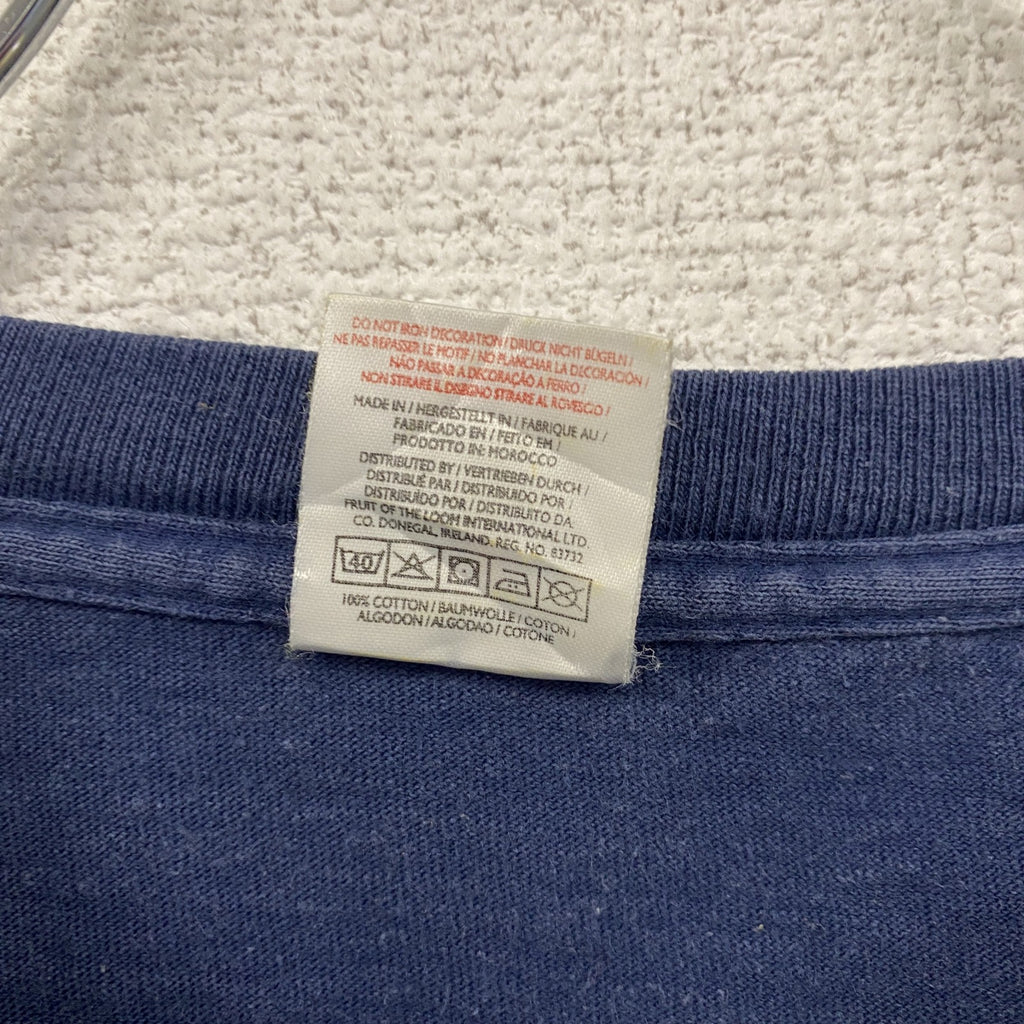 FRUIT OF THE LOOM　ST.NICOLAUS　聖ニコラウス　半袖Tシャツ　紺　ネイビー　Lサイズ　古着